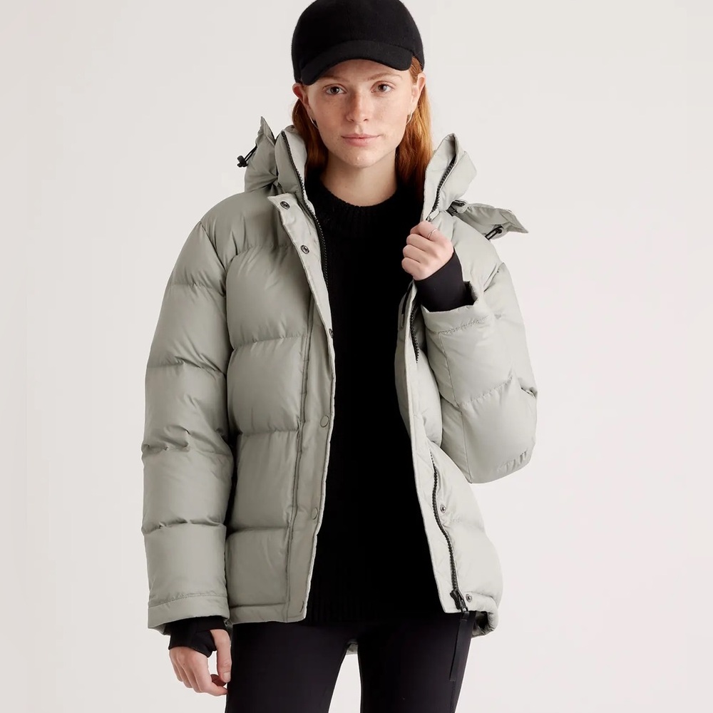 Quince Women's Responsible Down Puffer Jacket Seagrass Green M NEW